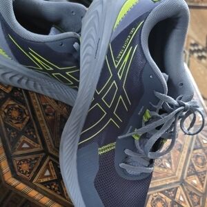 ASICS Men's Gel-Excite Trail Running Shoes - Grey and Neon Green